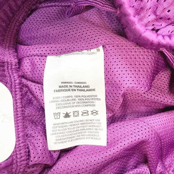 Nike Big Kids' Boys Dri-Fit Mesh Standard Fit Shorts Purple Size Small - Picture 5 of 5